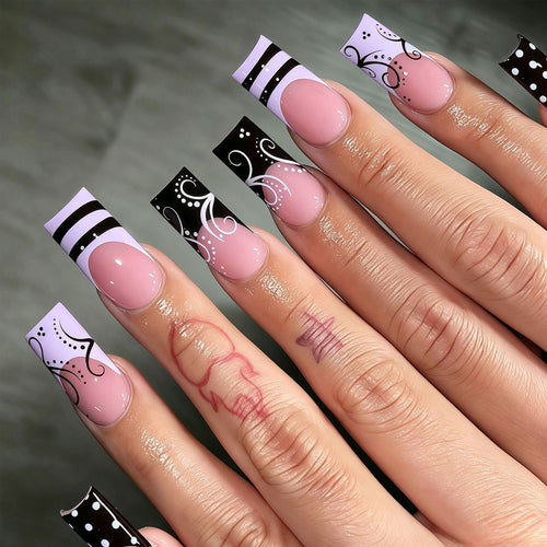 Artistic Square Nail Design Set Bowlift