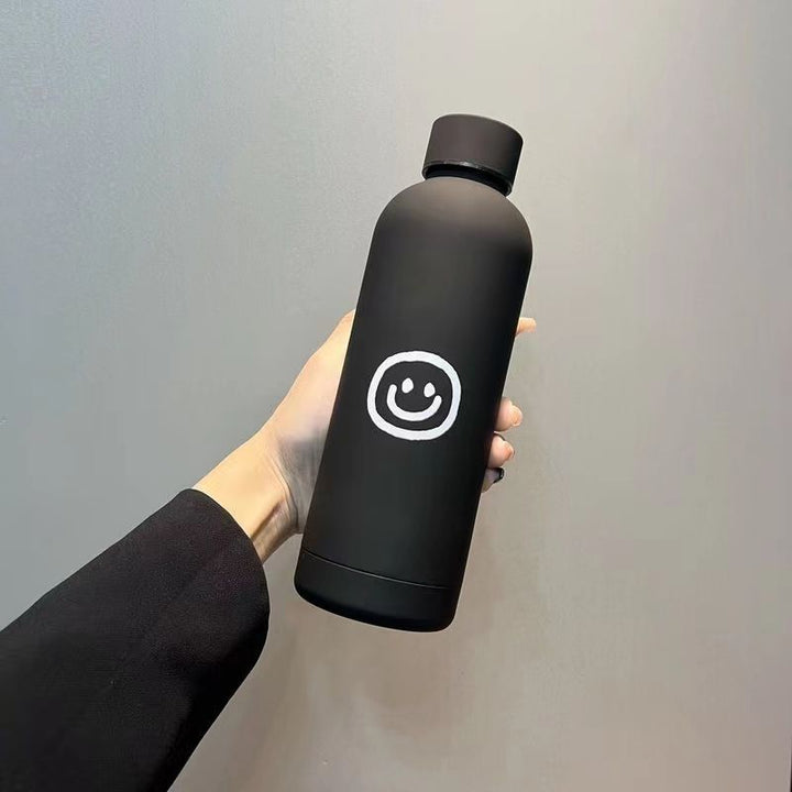 Ladies Insulated Drinking Bottle with Cheerful Smile Motif Bowlift