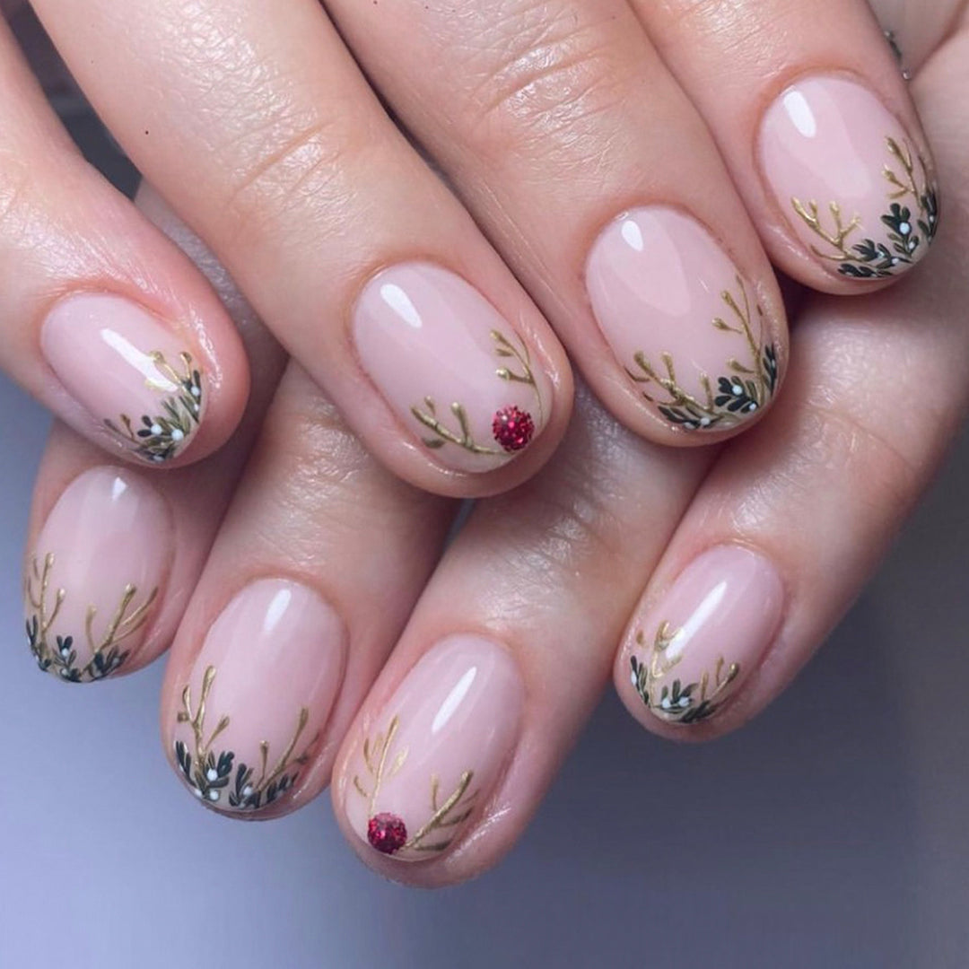 Artificial nail set with elegant pointed accents Bowlift