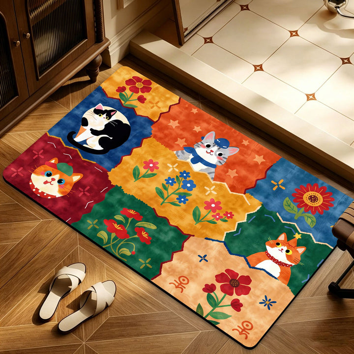 Heart Pattern Decorative Bath Mat Bowlift