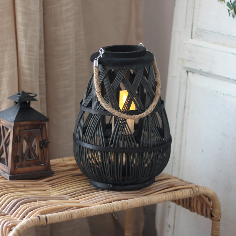 Handmade Rattan Lantern Bowlift