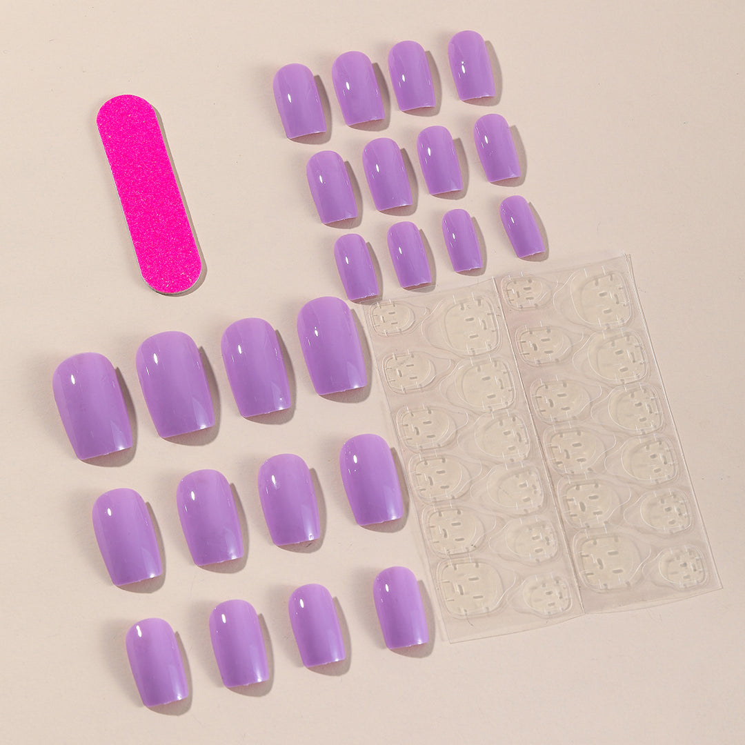 Glossy Square Nail Extensions Bowlift