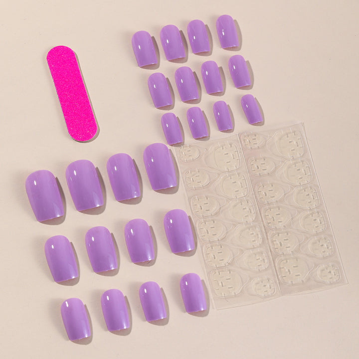 Glossy Square Nail Extensions Bowlift