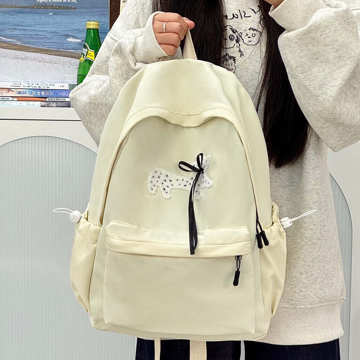 Backpack with Unique Dog Design and Practical Compartments Bowlift
