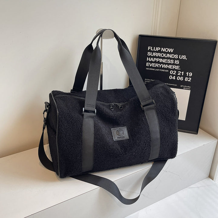 Cozy Fleece-Lined Travel Duffle Bag Bowlift