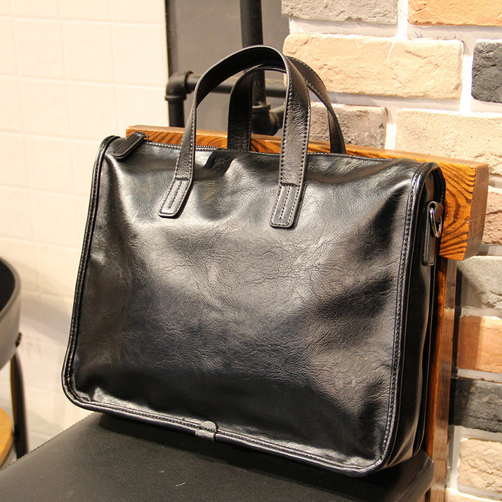 Elegant Briefcase with Removable Shoulder Strap Bowlift