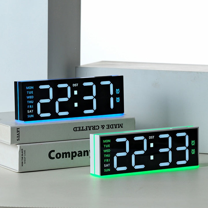 Digital alarm clock with large LED display and dual alarm function Bowlift
