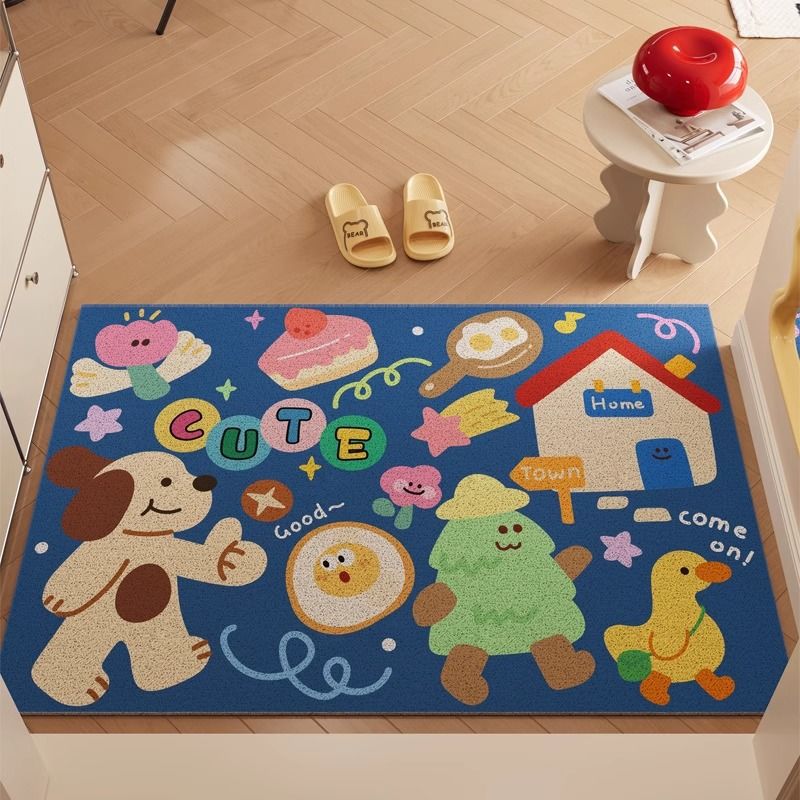 Playful Cartoon-Themed Soft Floor Mat