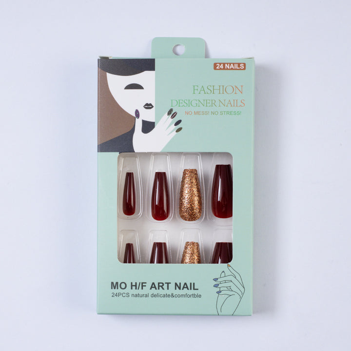 Glamorous Artificial Nail Set Bowlift