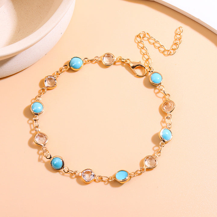 Elegant Beaded Charm Anklet Bowlift