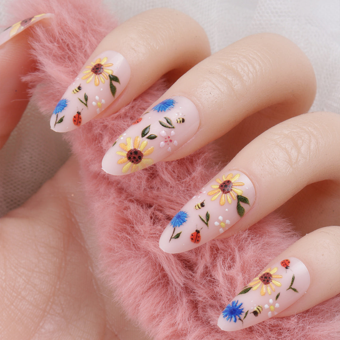 Floral Embellished Press-On Nail Art Set Bowlift