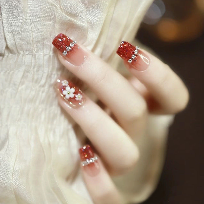 Ombre Press-On Nails with Glossy Finish Bowlift