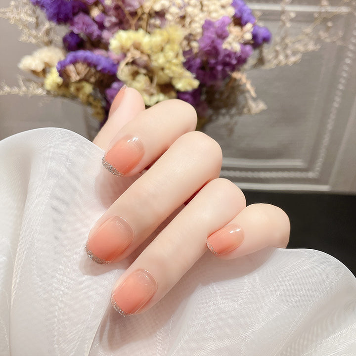 Elegant Glitter-Accented Nail Art Bowlift