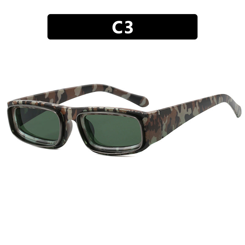 Ladies trendy rectangular sunglasses with elegant color play Bowlift