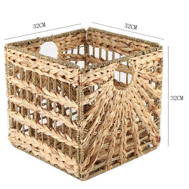 Rectangular storage basket with handwoven design Bowlift