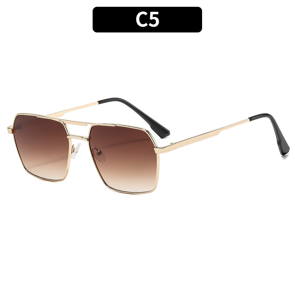 Oversized Square Sunglasses with Gradient Lenses