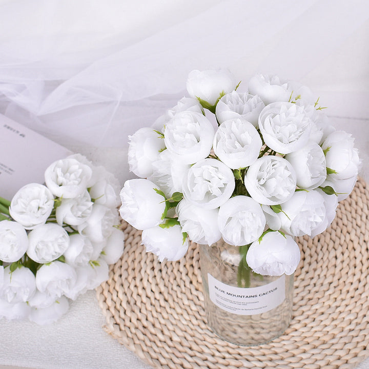 Lifelike Faux Peony Bouquet