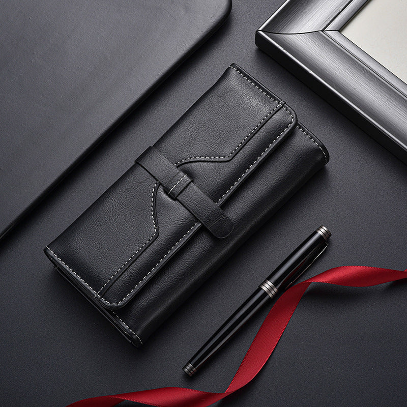 Premium Leather Long Wallet Bowlift