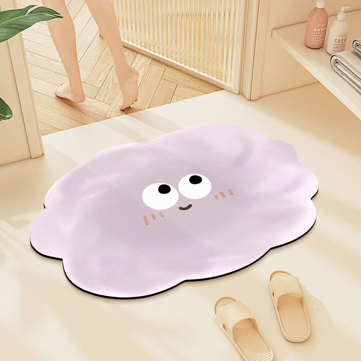 Playful Cloud-Shaped Bath Mat Bowlift