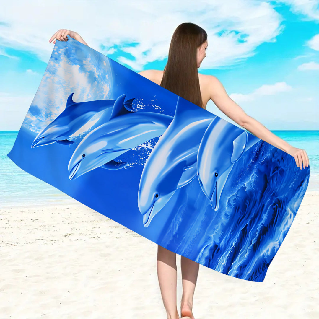 Microfiber beach towel with exclusive turtle motif Bowlift