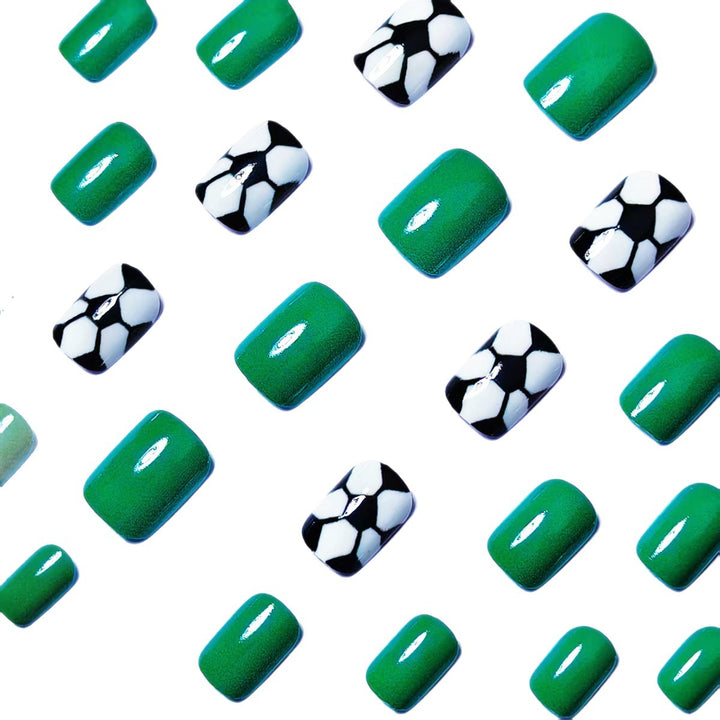 Artificial nails in sporty football design Bowlift