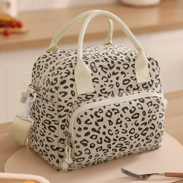 Insulated Lunch Bag with Stylish Zebra Print Bowlift