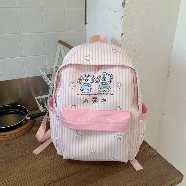 Backpack with Colorful Animal Design and Practical Compartments Bowlift
