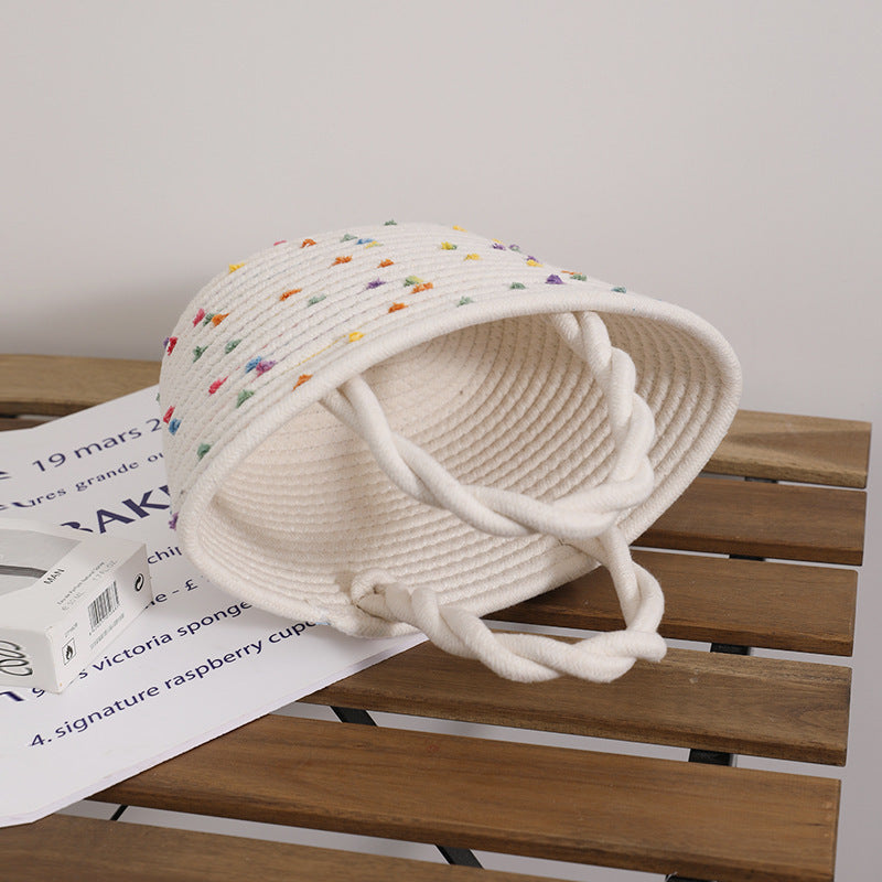 Decorative cotton basket bag Bowlift