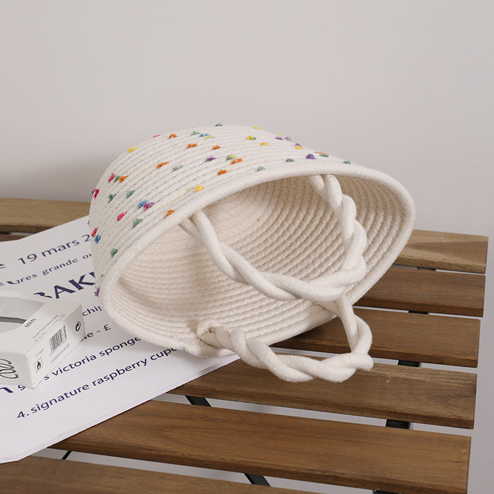 Decorative cotton basket bag Bowlift