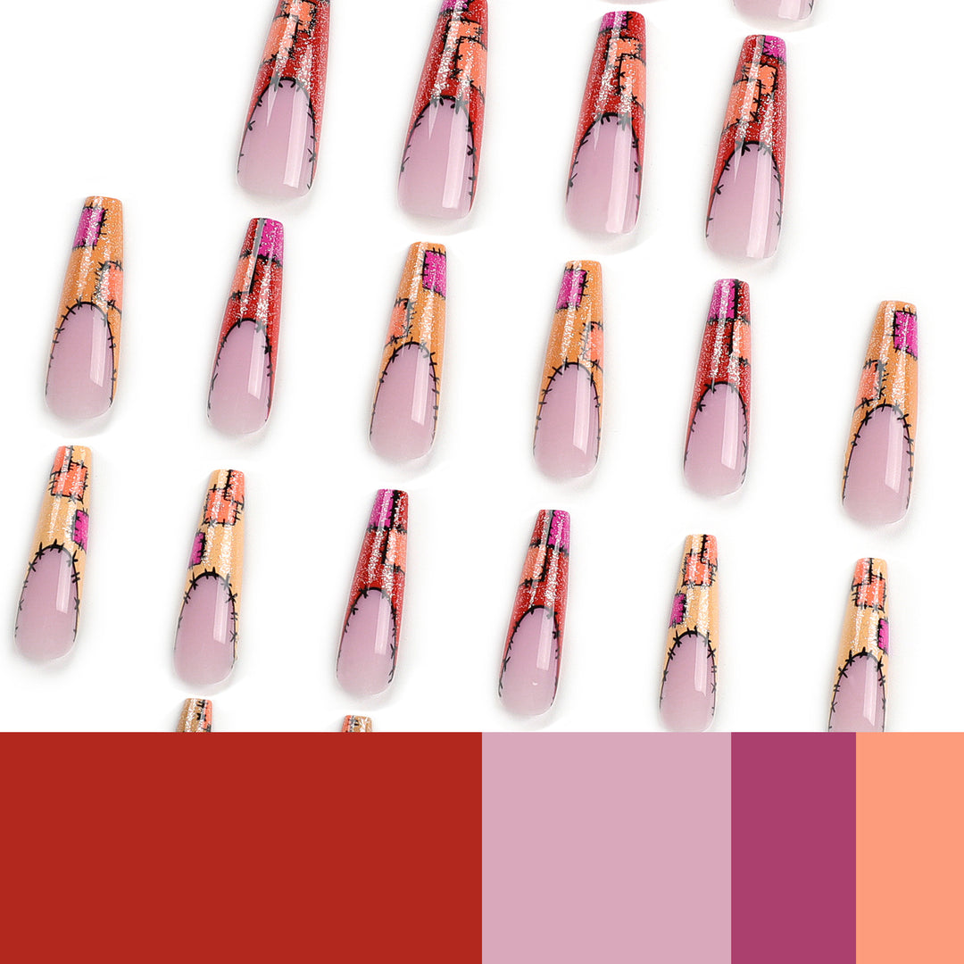 Artful Nail Extensions with Creative Decorative Stitches Bowlift