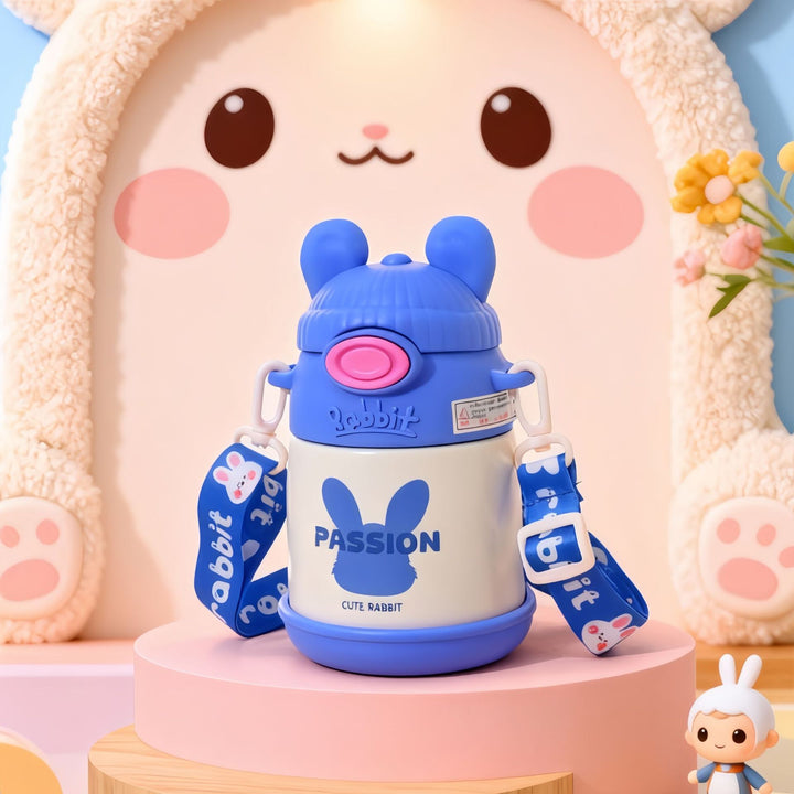 Ladies Insulated Children's Drinking Bottle with Practical Carrying Strap Bowlift