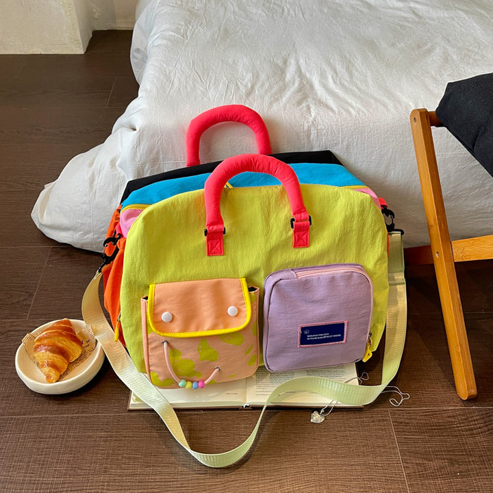 Colorful Multi-Pocket Travel Duffle Bag Bowlift