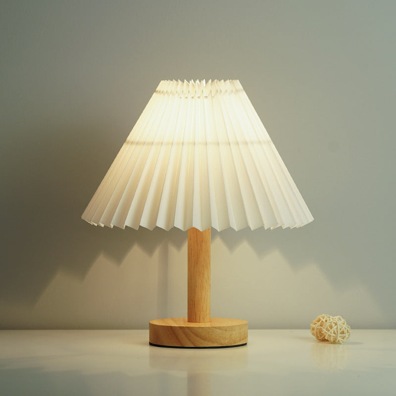 Modern Table Lamp with Pleated Shade