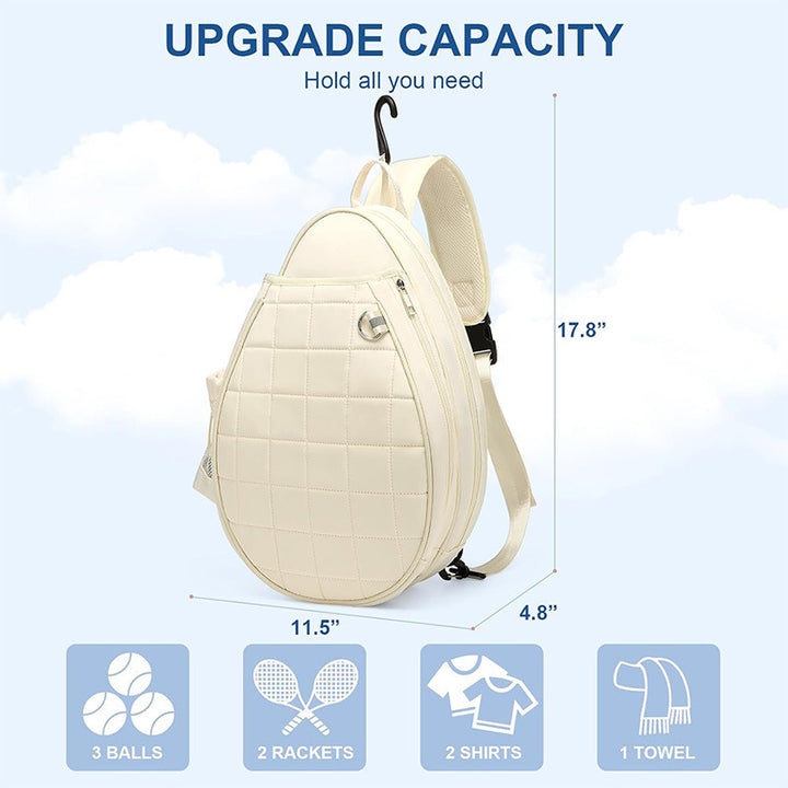 Sporty racket carry bag with integrated bottle holder Bowlift