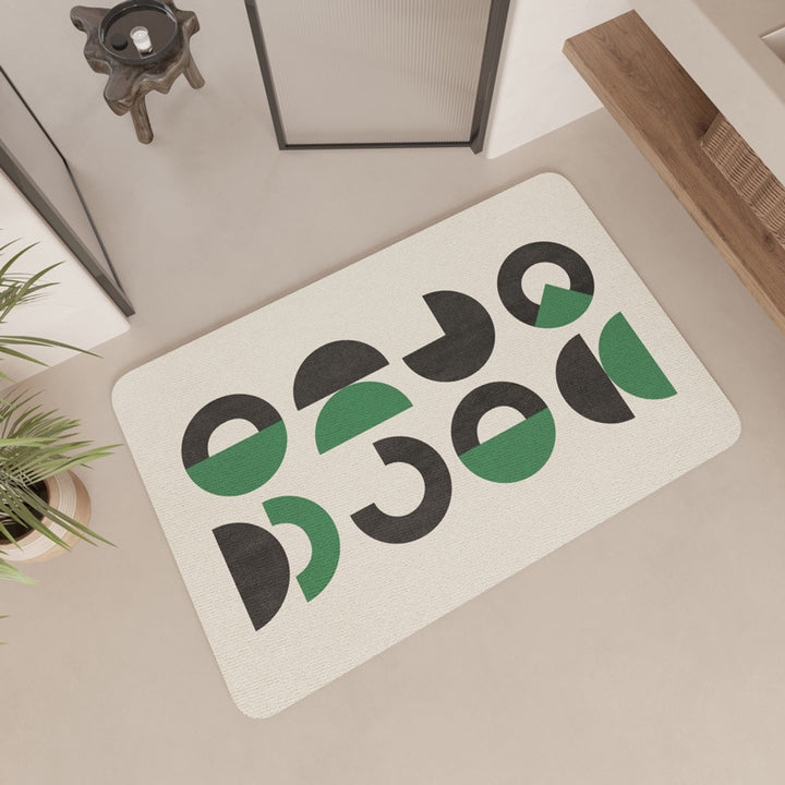Modern Geometric Patterned Bath Mat Bowlift