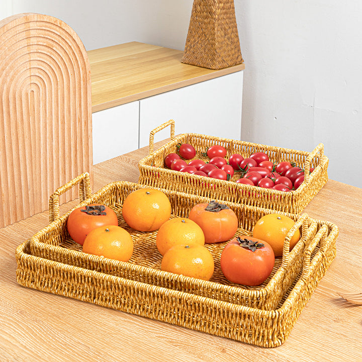 Handcrafted Woven Serving Tray Bowlift