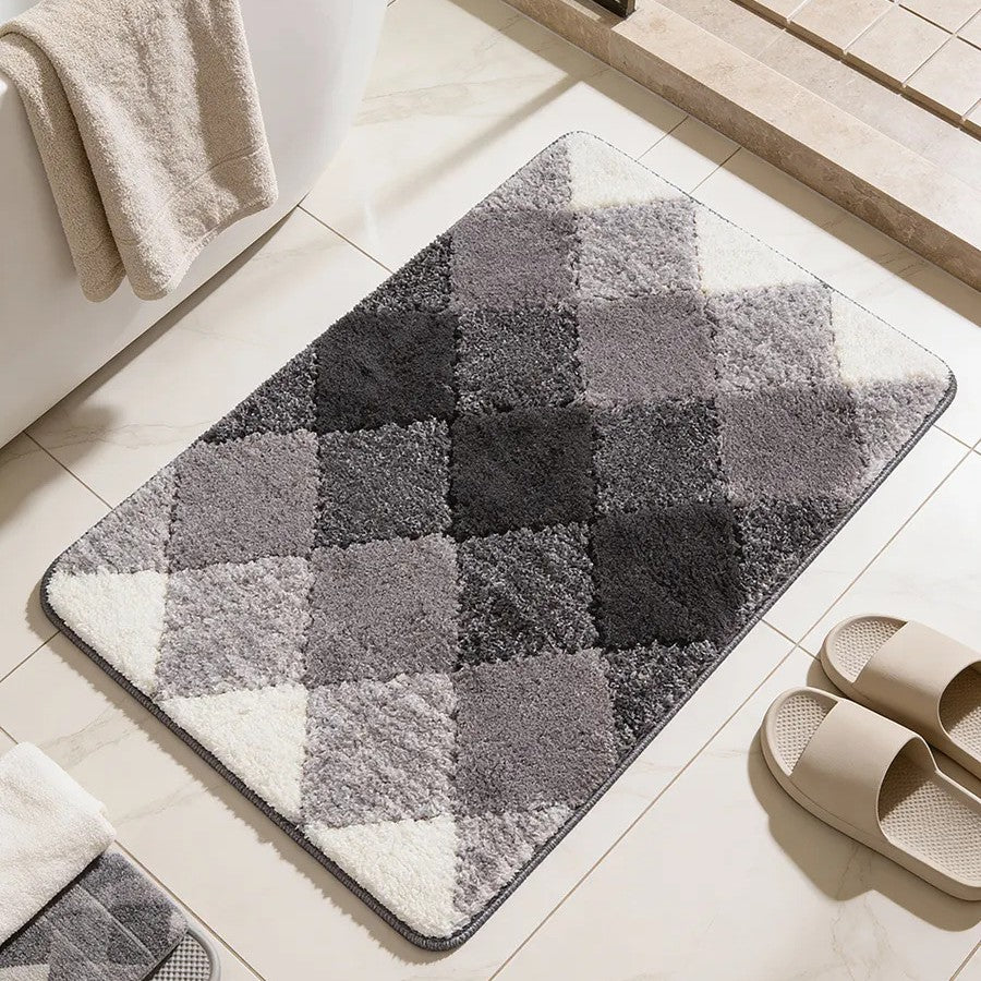 Soft Absorbent Wave Pattern Bath Mat Bowlift