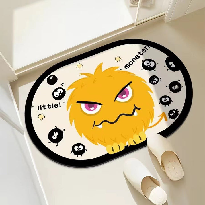 Playful Monster-Themed Bath Mat Bowlift
