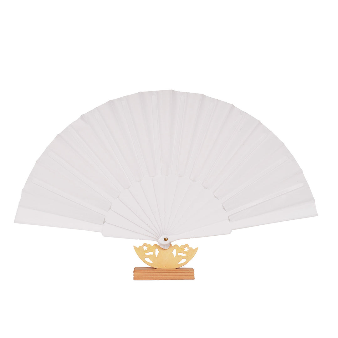 Women's artistic hand fan with filigree wooden handle Bowlift