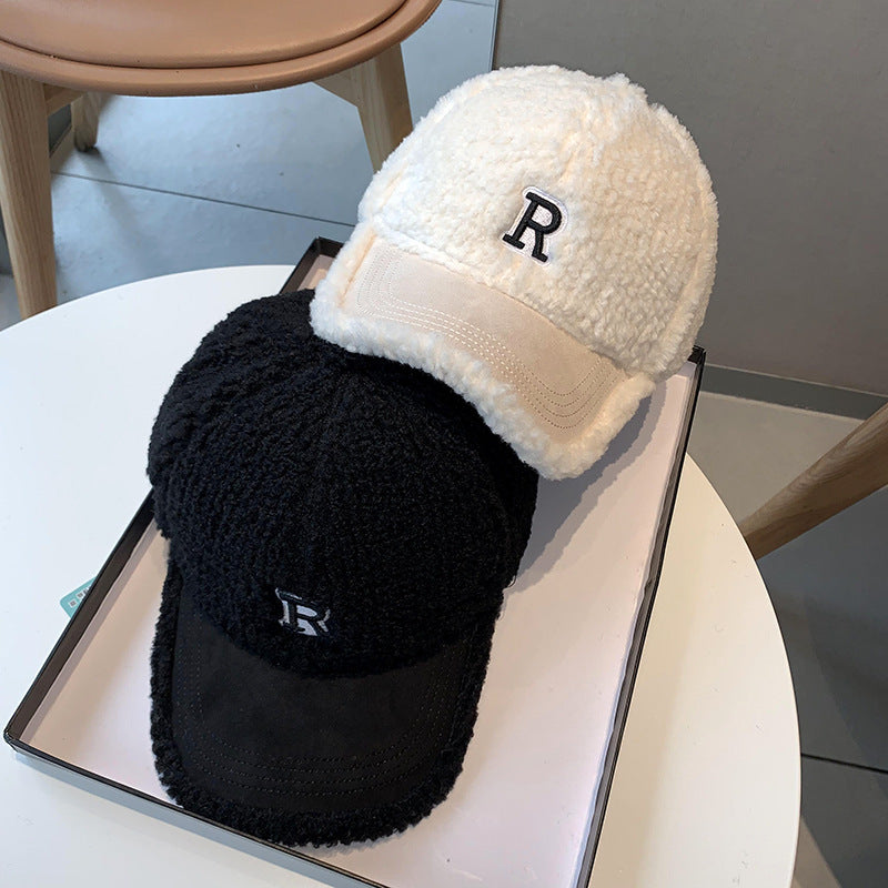 Women's Fuzzy Plush Baseball Cap Bowlift