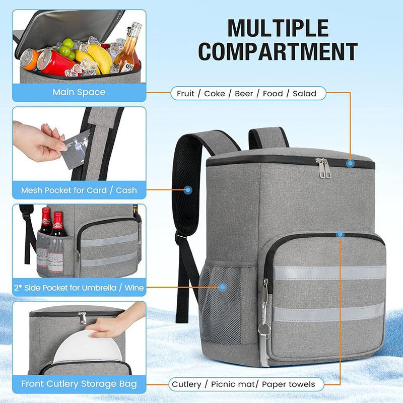 Women's Cool Backpack with Insulated Flap and Versatile Storage Bowlift