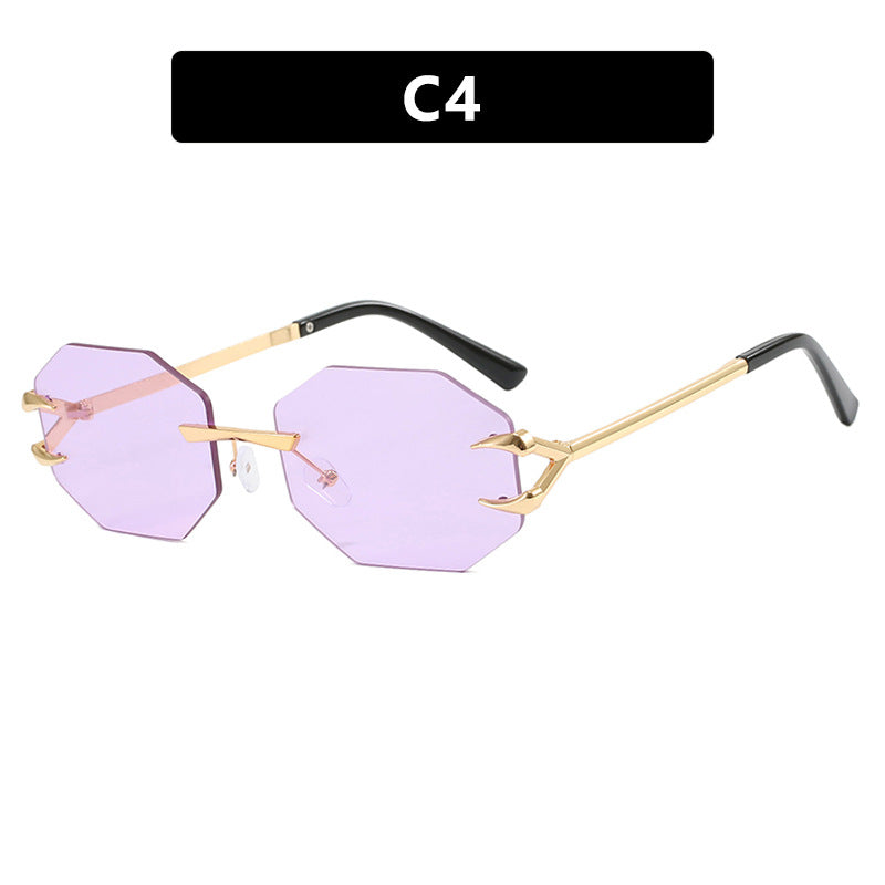 Women's geometric sunglasses with modern metal frame Bowlift