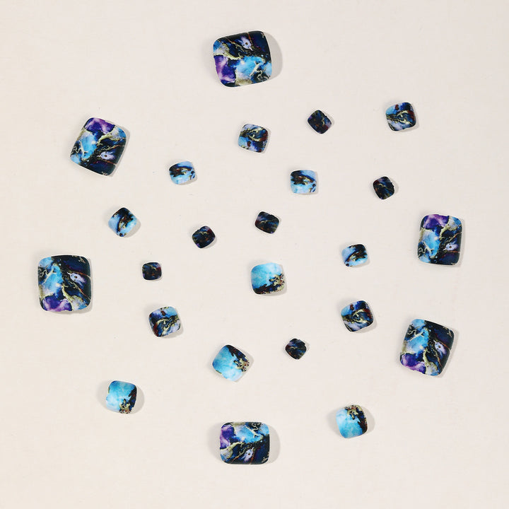 Artistic 3D Marble Effect Nail Art Bowlift