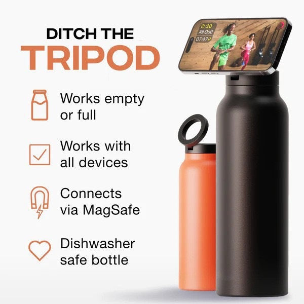 Insulated Stainless Steel Water Bottle with Loop Carry Lid Bowlift