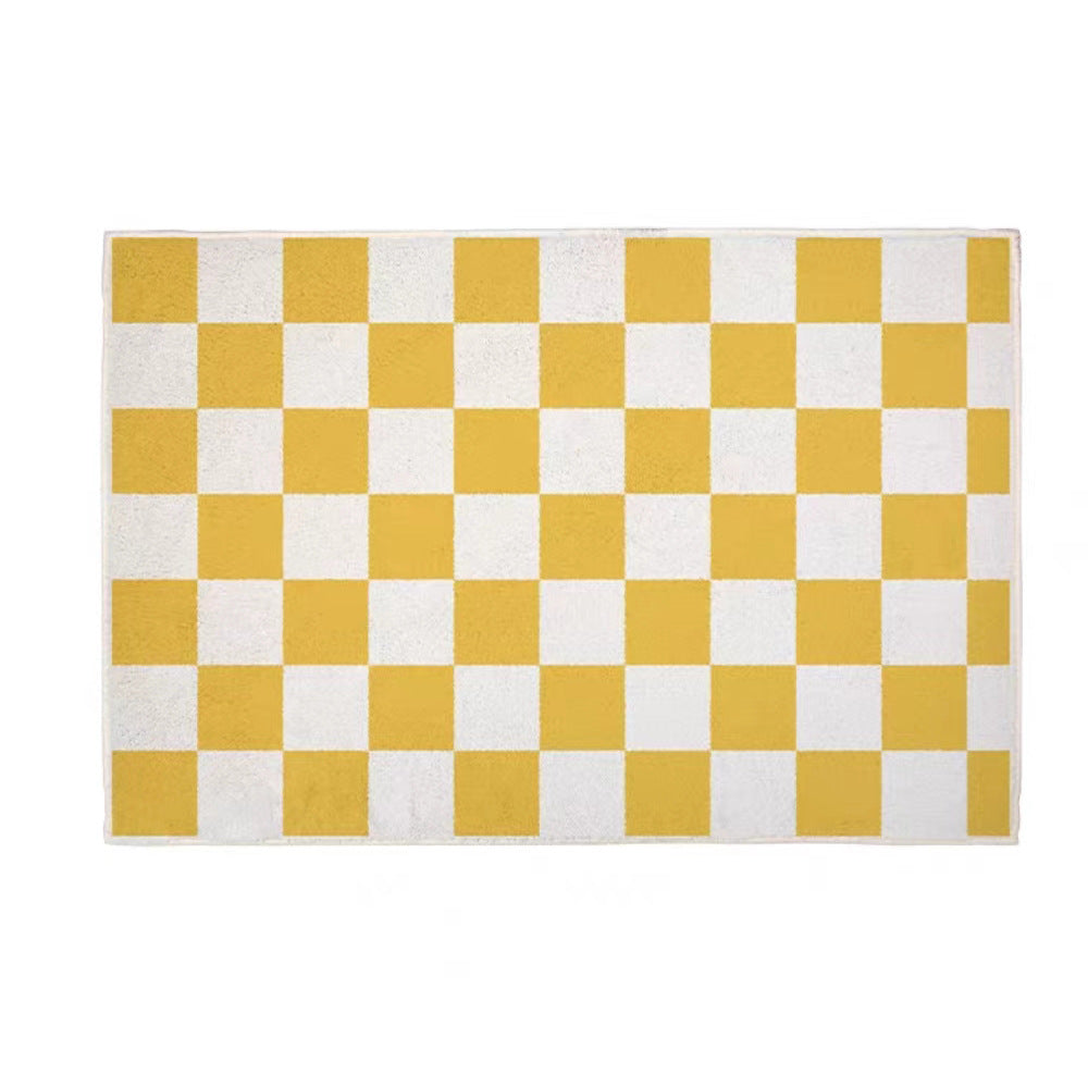 Unisex Stylish Checkered Bath Mat Bowlift