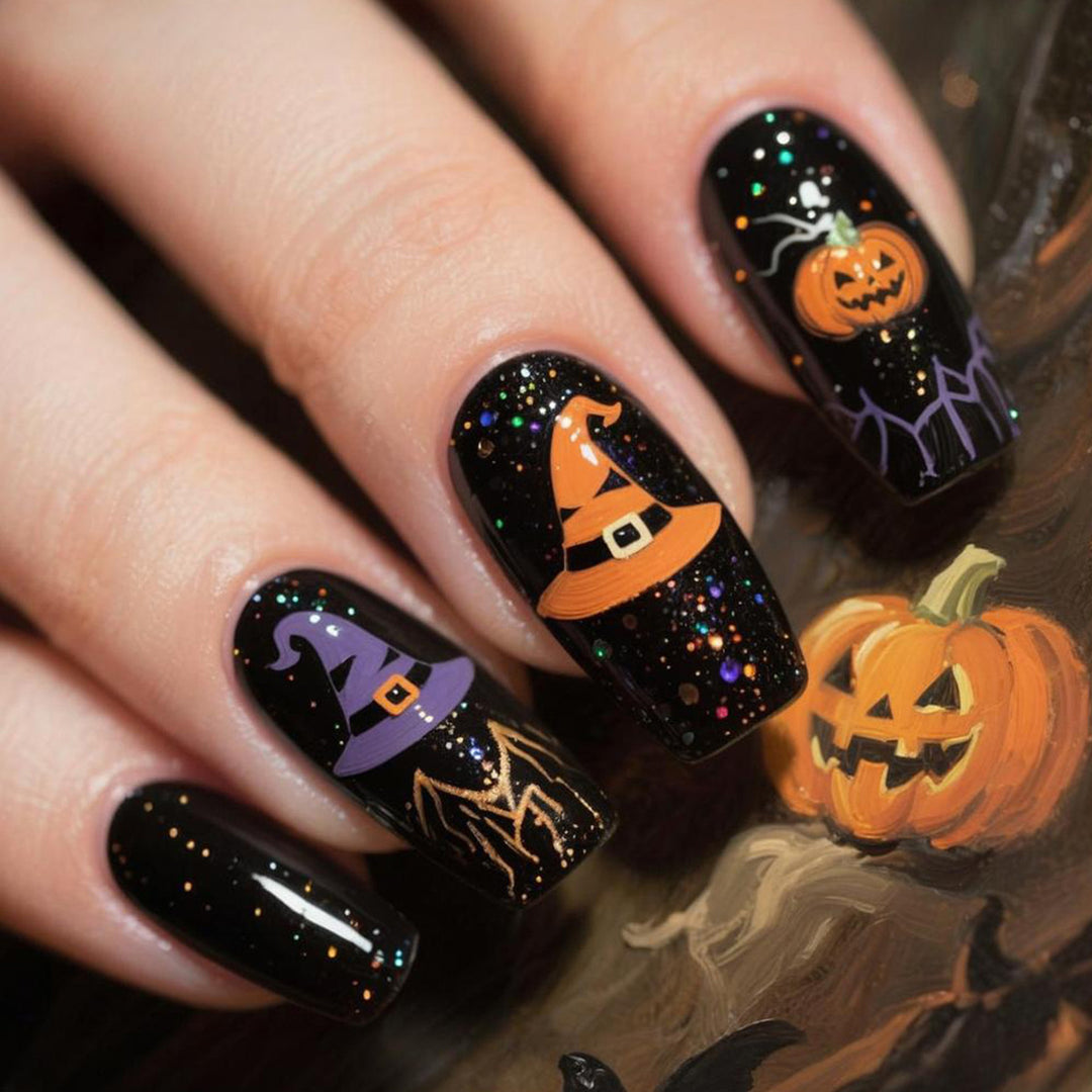Halloween-Themed Press-On Nail Tips Bowlift