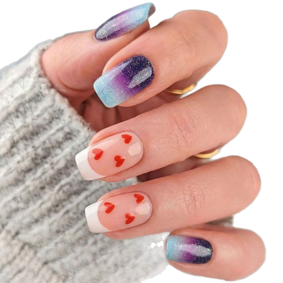 Nail Art Set with Romantic Heart Design Bowlift