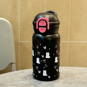 Ladies Insulated Drinking Bottle with Secure Click Closure and Charming Animal Design Bowlift