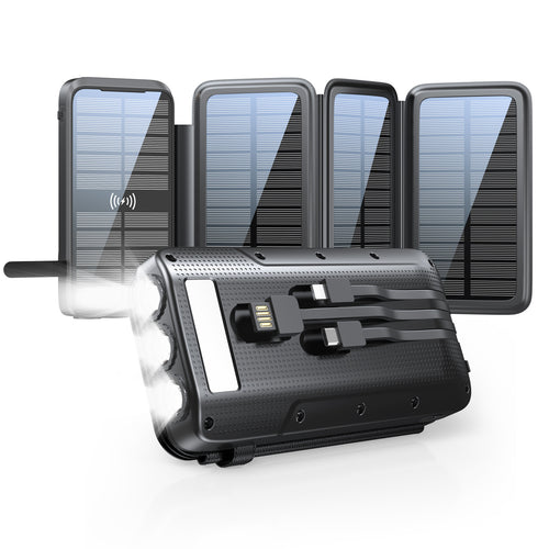 Solar-powered power bank with LED lights Bowlift