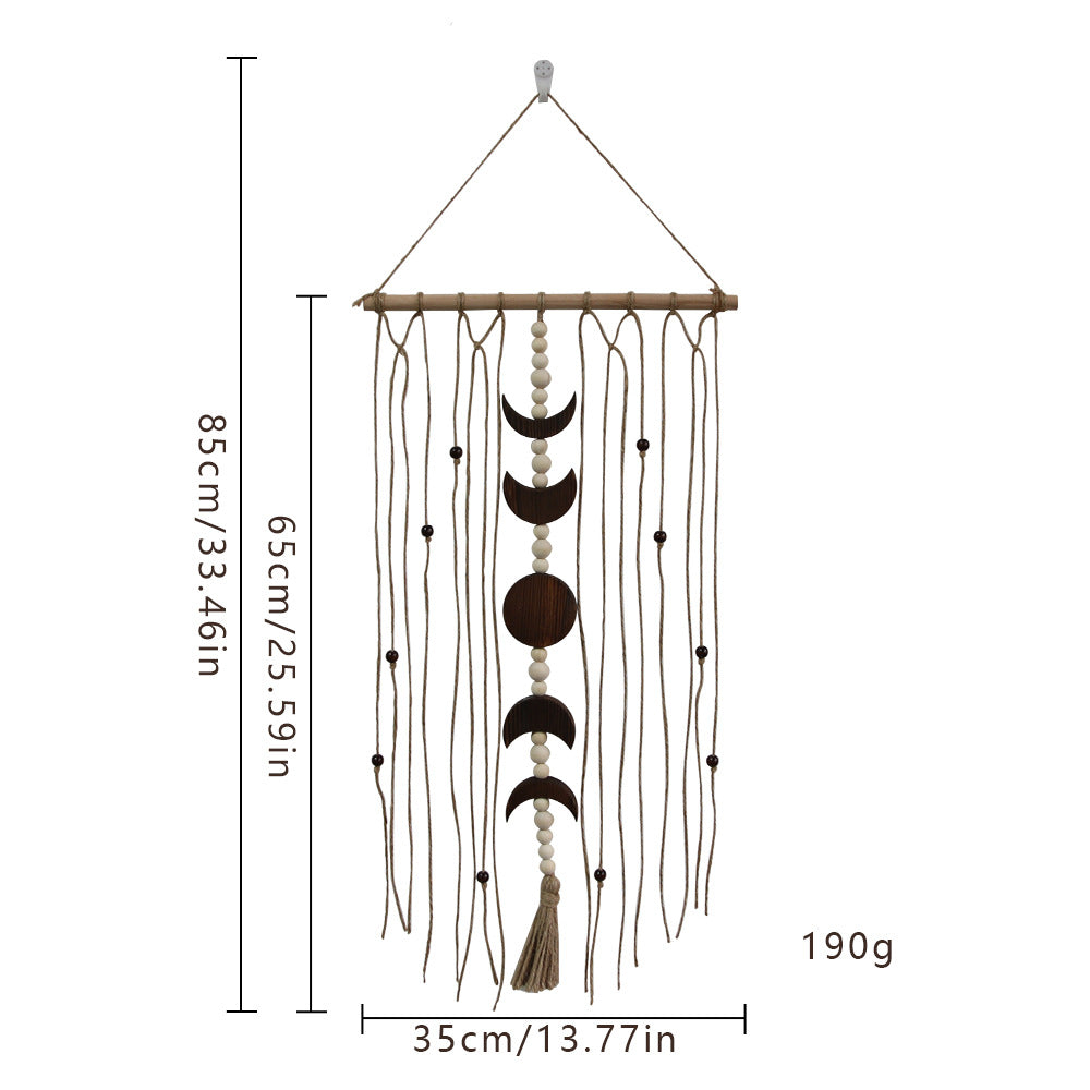 Macrame Wall Decor with Moon Motif